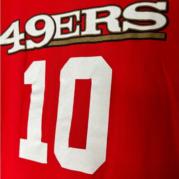 NFL SF 49ers T-shirt in red Garoppolo Number 10 Youth Size XL 18/20 - Picture 2 of 4